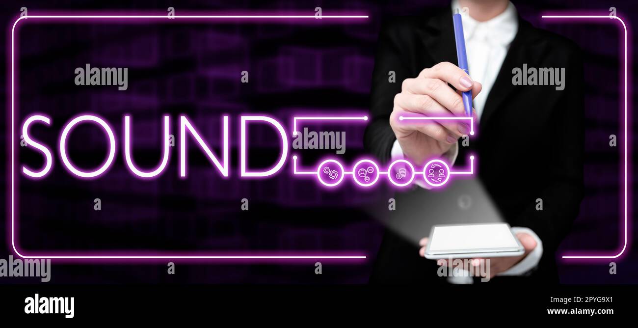 Text showing inspiration Sound. Business showcase vibrations that