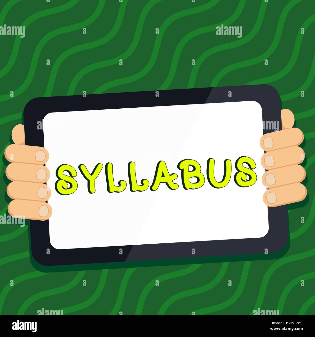 Sign displaying Syllabus. Internet Concept a summary outline of a discourse, treatise or of examination requirements Stock Photo