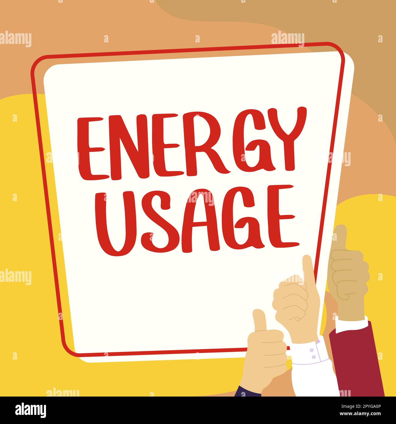 Handwriting text Energy Usage. Internet Concept Amount of energy consumed or used in a process or system Stock Photo