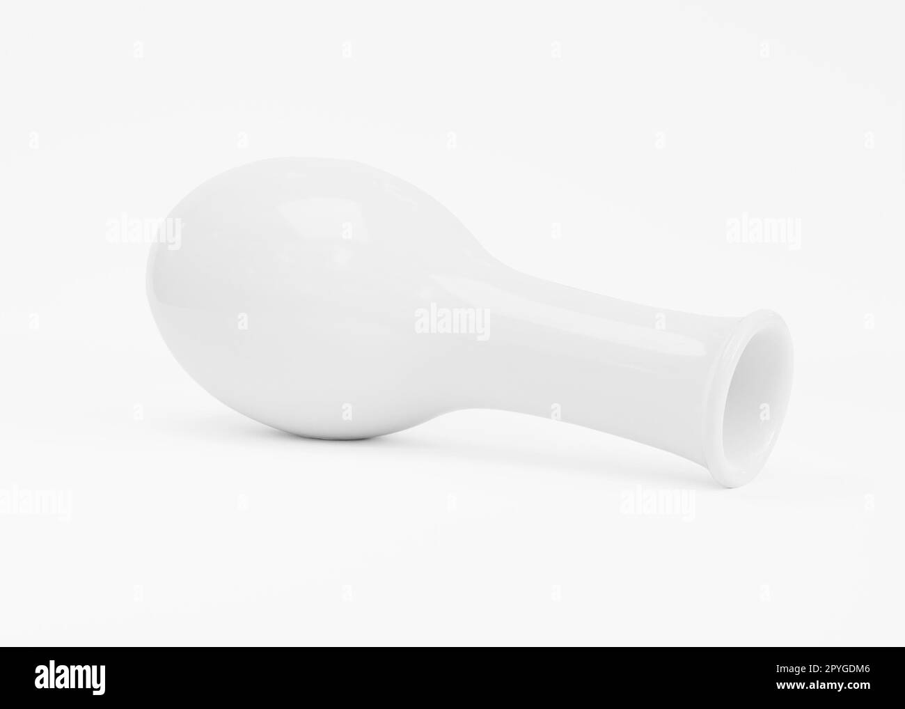 White vases isolated on white. 3d render Stock Photo Alamy
