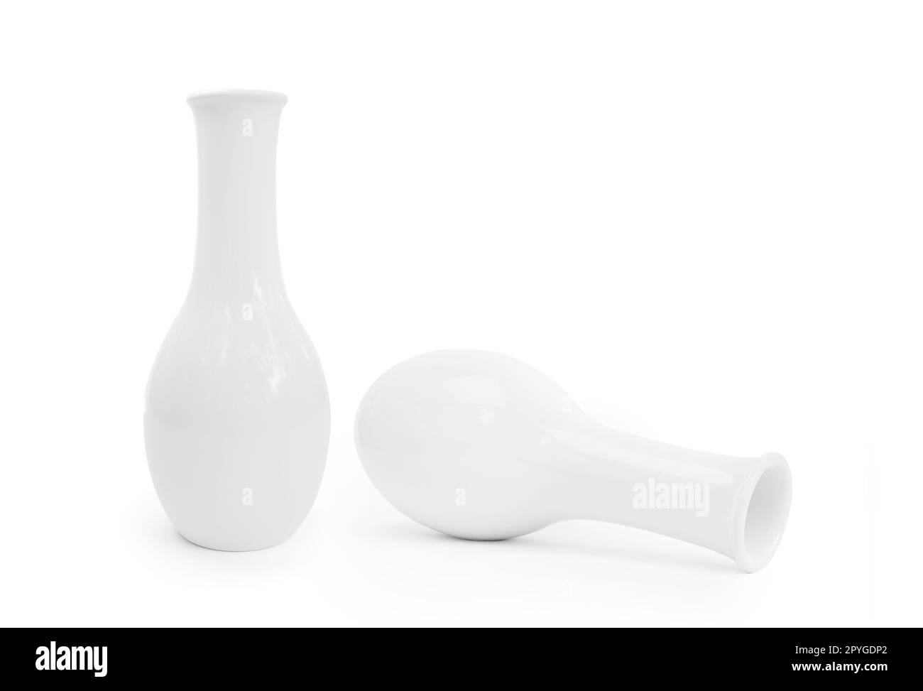 White vases isolated on white. 3d render Stock Photo Alamy
