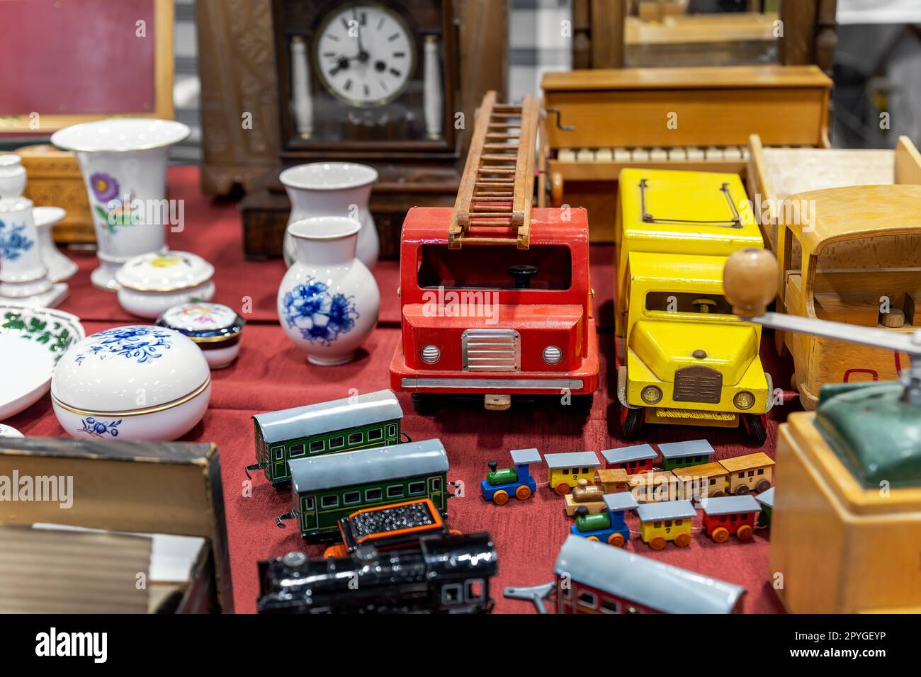 Antique baby toys store europe old hi res stock photography and