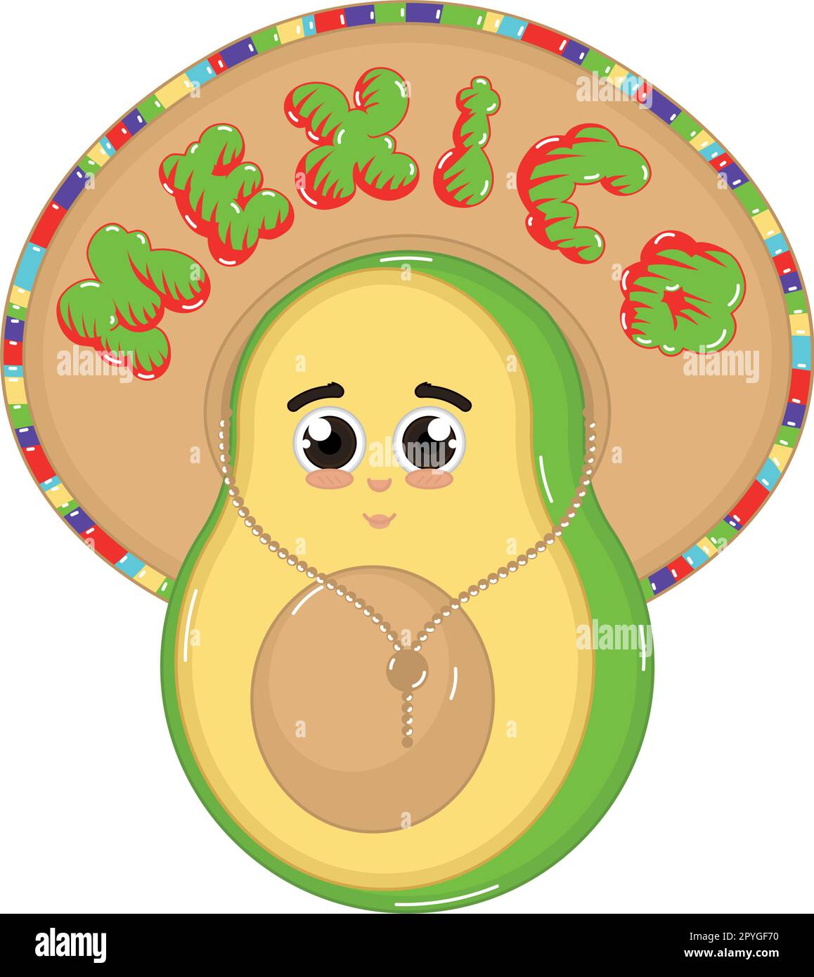 Isolated happy avocado cartoon kawaii Vector Stock Vector Image & Art ...