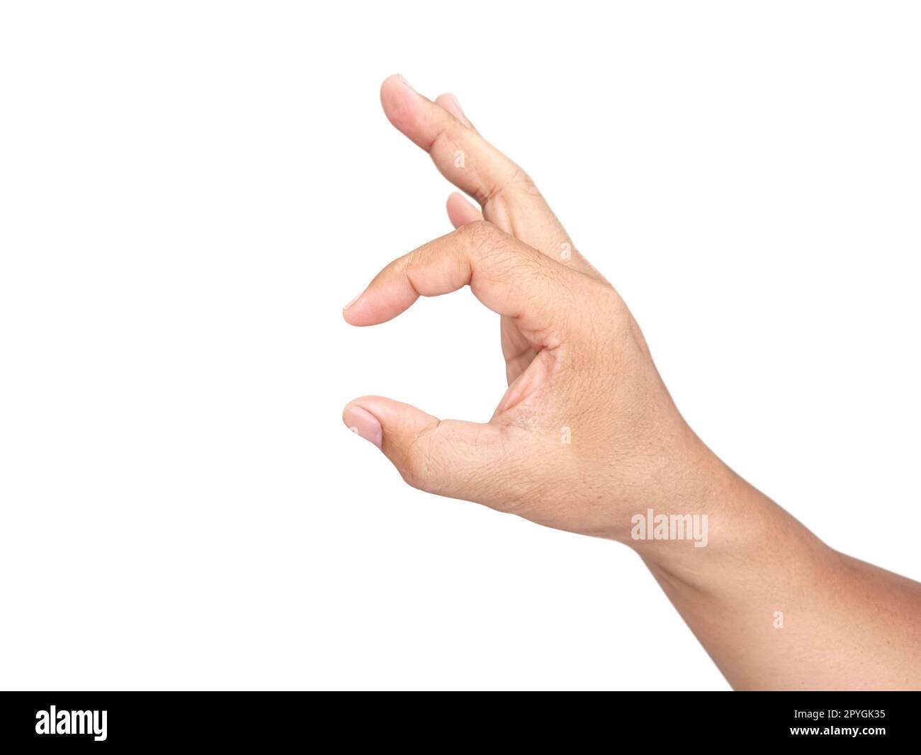 Man hand isolated on white background Stock Photo
