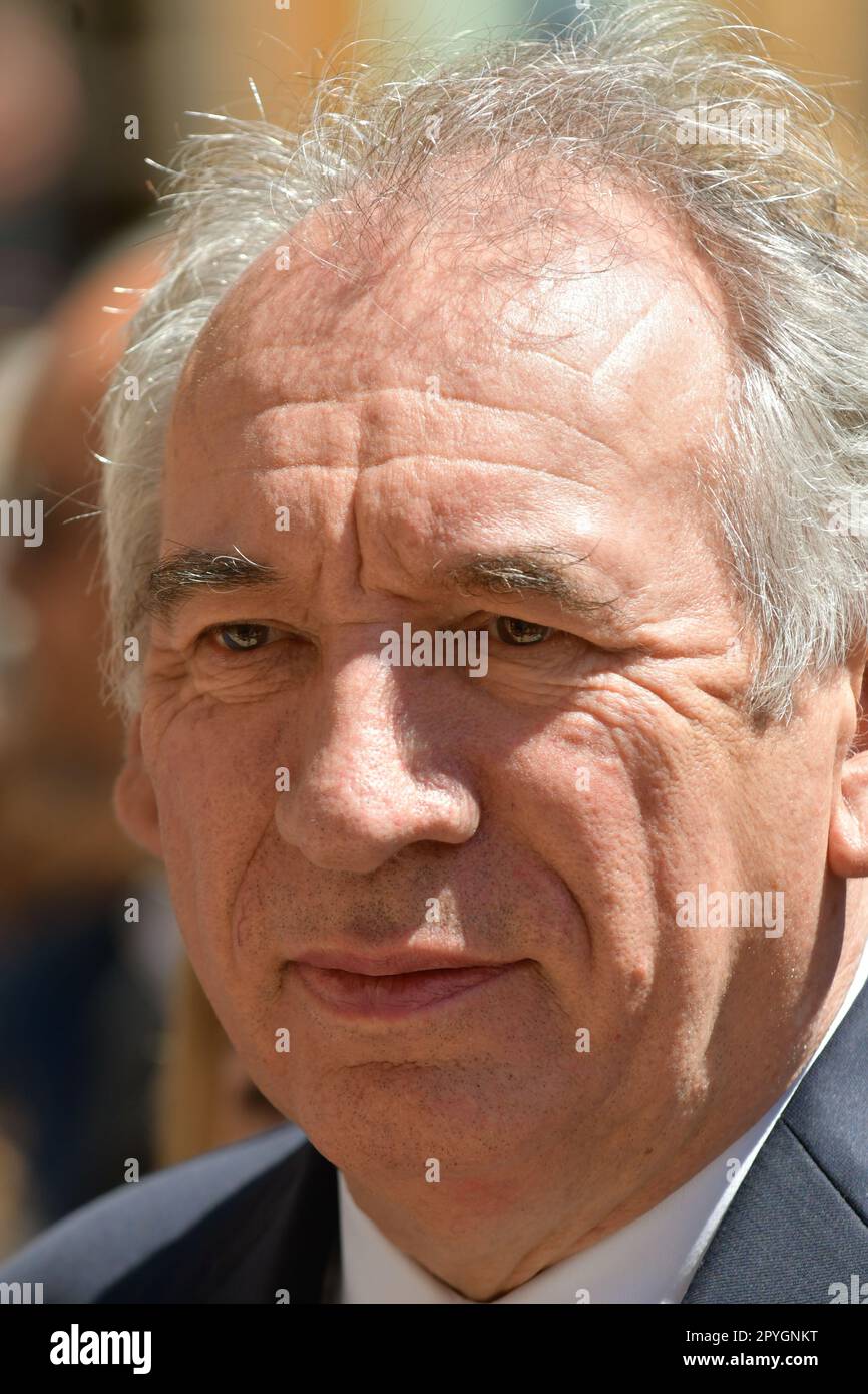 Frejus, France. 03rd May, 2023. François Bayrou Is Seen At The Funeral ...