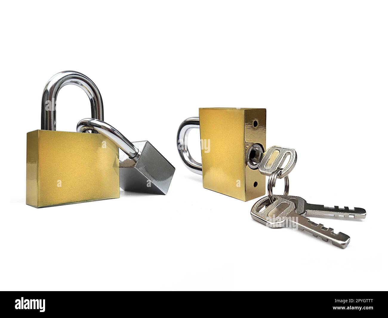 Metal padlock isolated on white background Stock Photo - Alamy