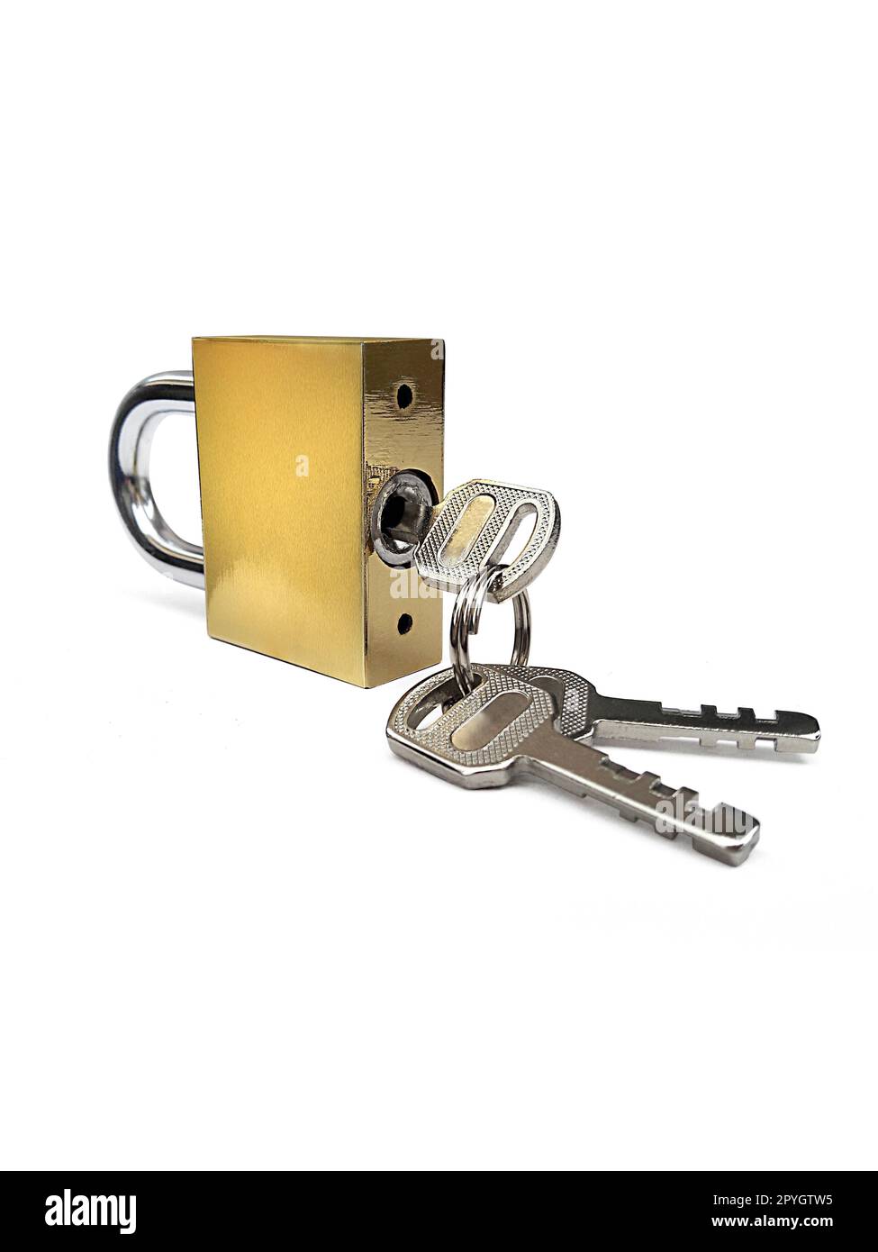 Metal padlock isolated on white background Stock Photo - Alamy