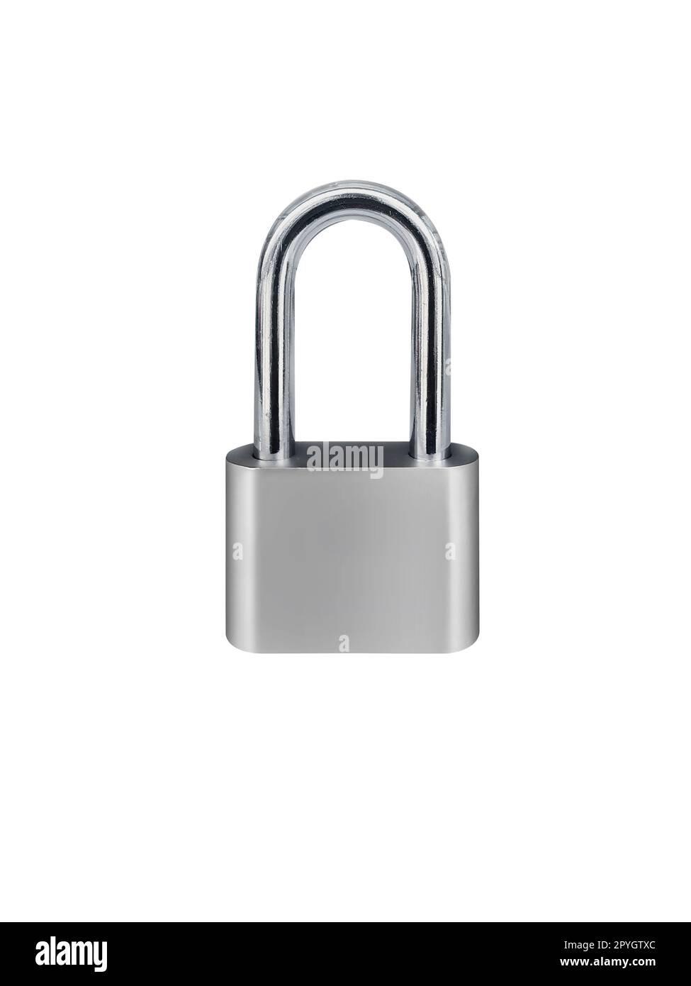 Locked Silver Padlock on a white background Stock Photo - Alamy