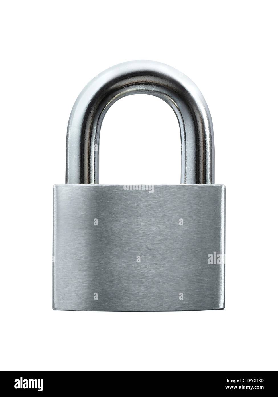 Locked Silver Padlock on a white background Stock Photo - Alamy