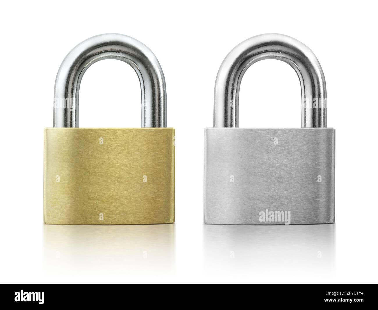 Metal padlock isolated on white background Stock Photo - Alamy