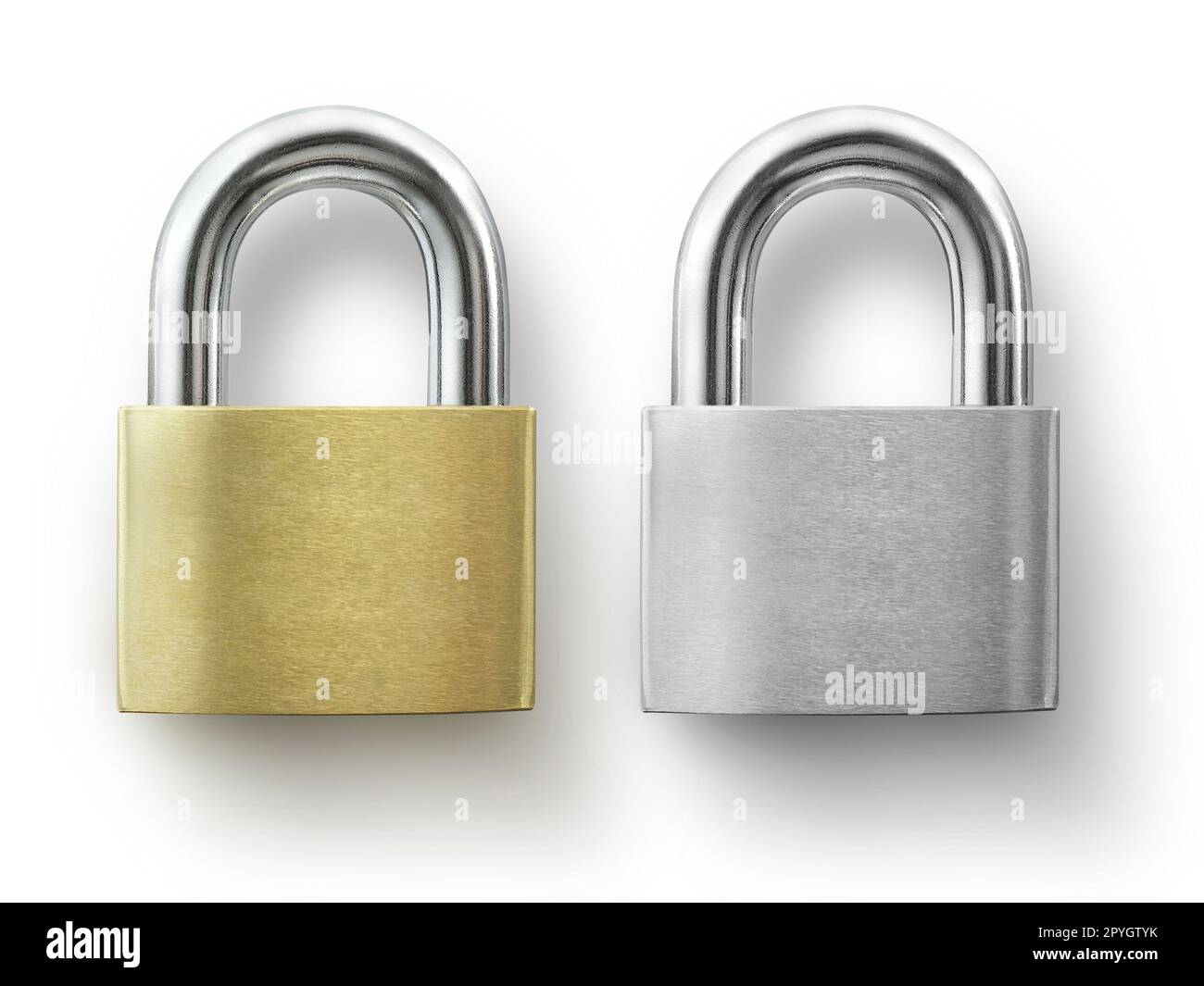 Locked Padlock on the white background Stock Photo