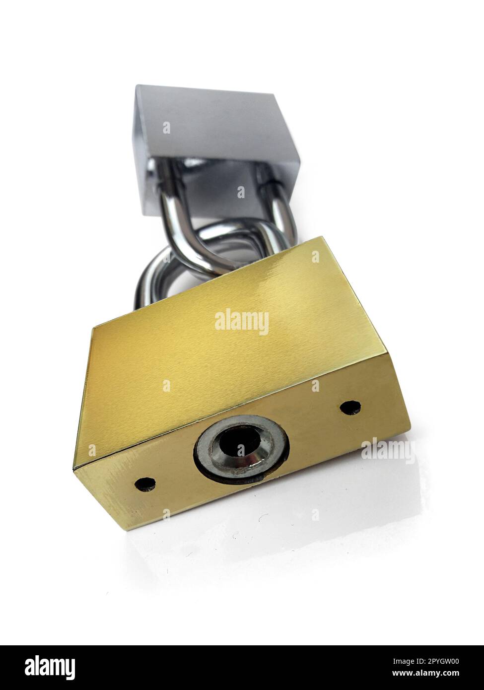 Metal padlock isolated on white background Stock Photo - Alamy