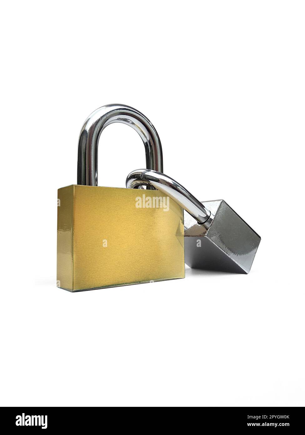Metal padlock isolated on white background Stock Photo - Alamy