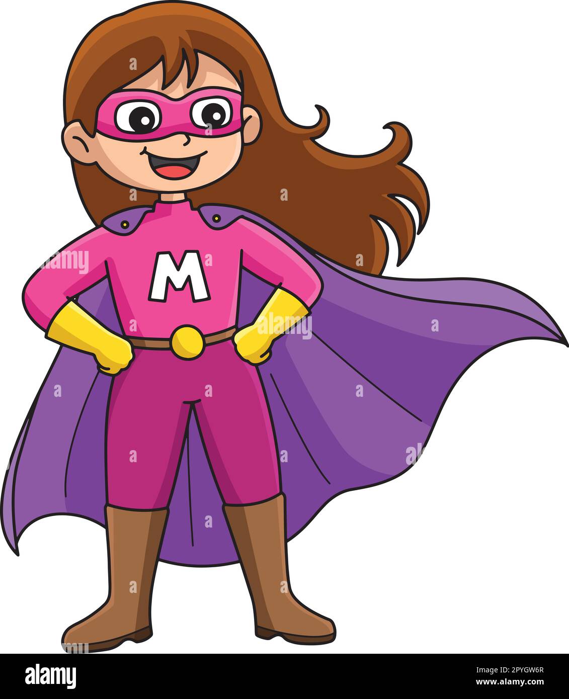 Mothers Day Supermom Cartoon Colored Clipart Stock Vector Image ...