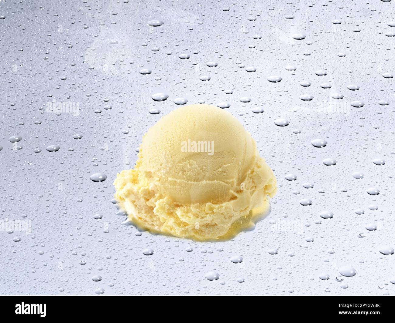 ice cream melting on Drop of water background Stock Photo - Alamy