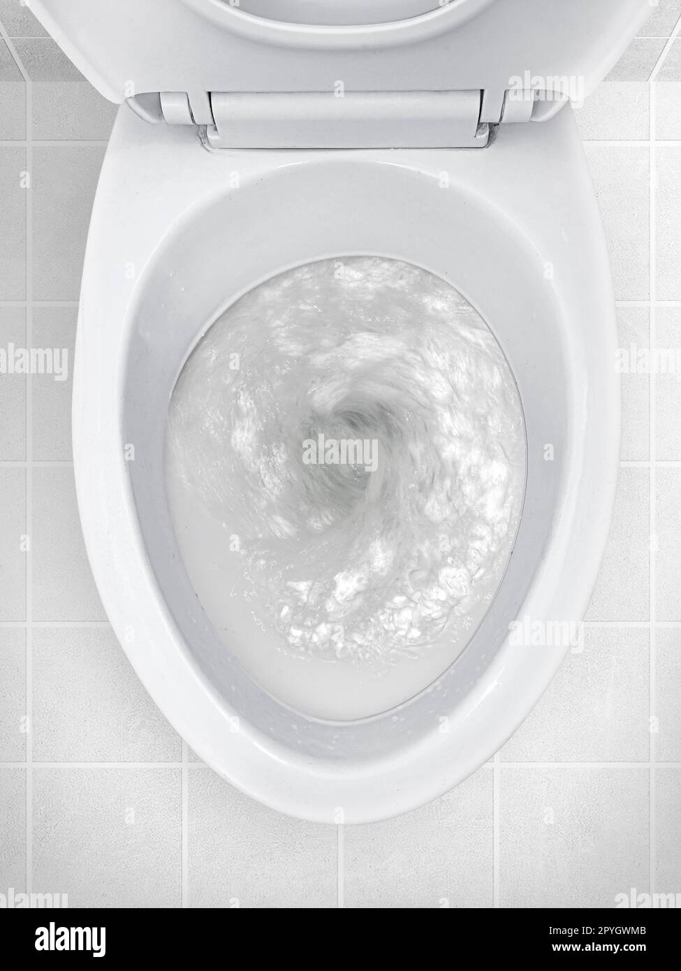 Toilet, Flushing Water, close up Stock Photo Alamy