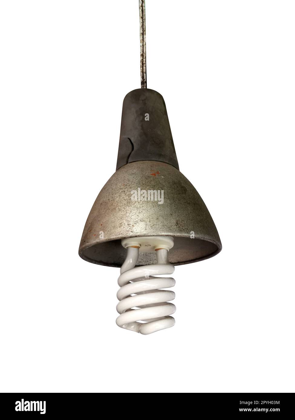 Old technology and wasting electricity, burned out light bulb Stock ...