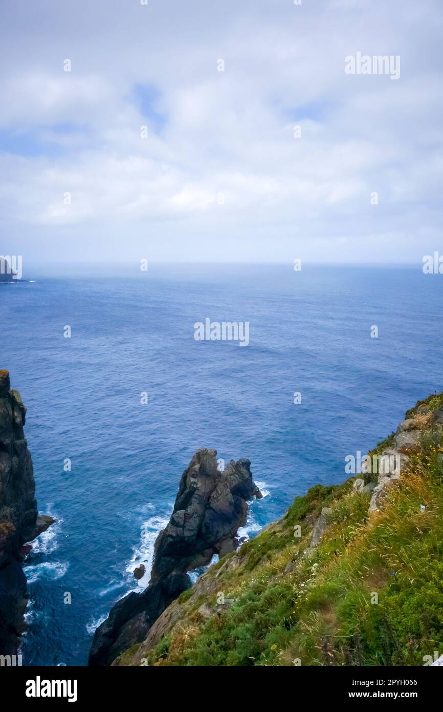 Cape Ortegal cliffs and atlantic ocean, Galicia, Spain Stock Photo