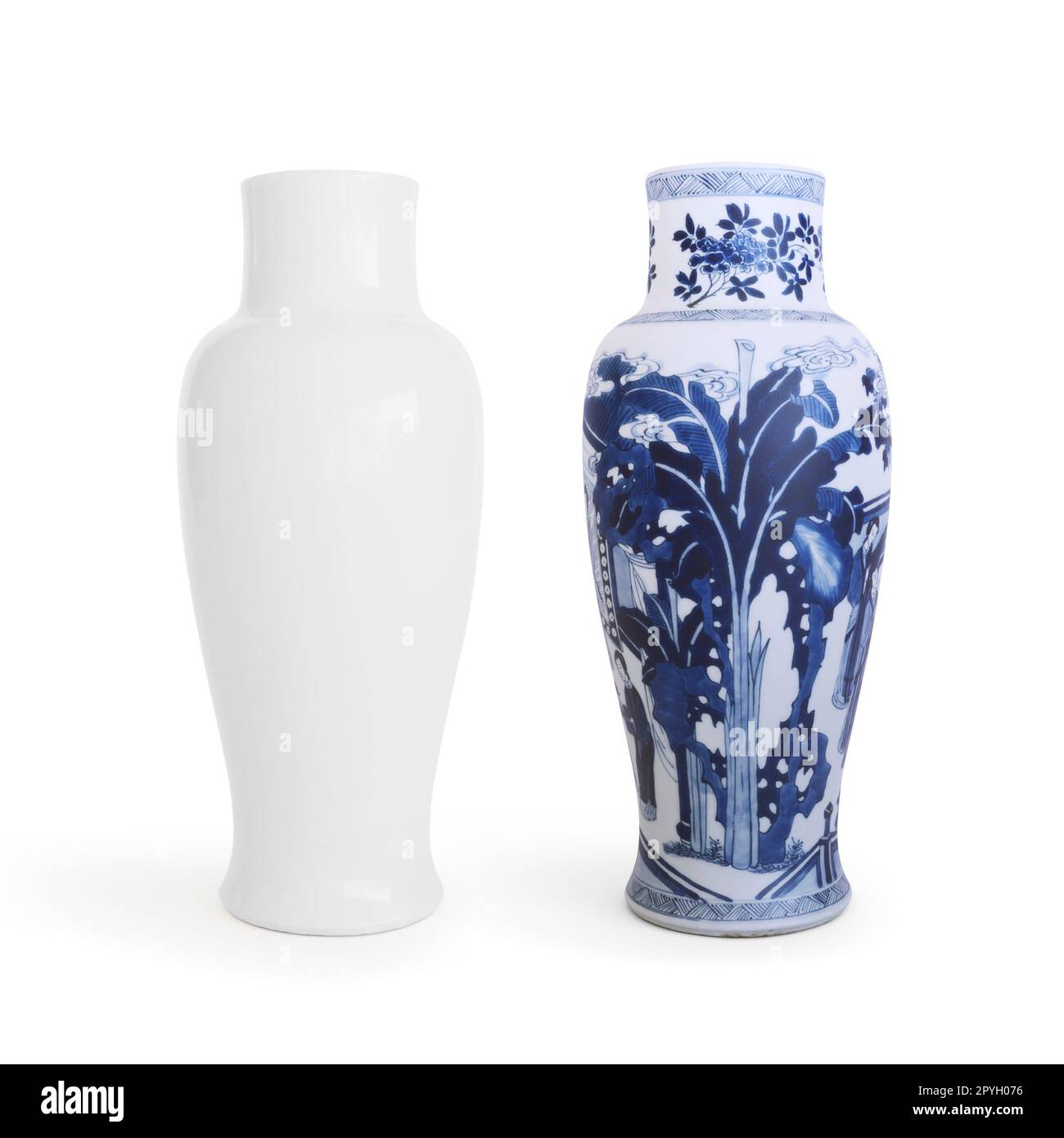 Vases on white background Stock Photo Alamy