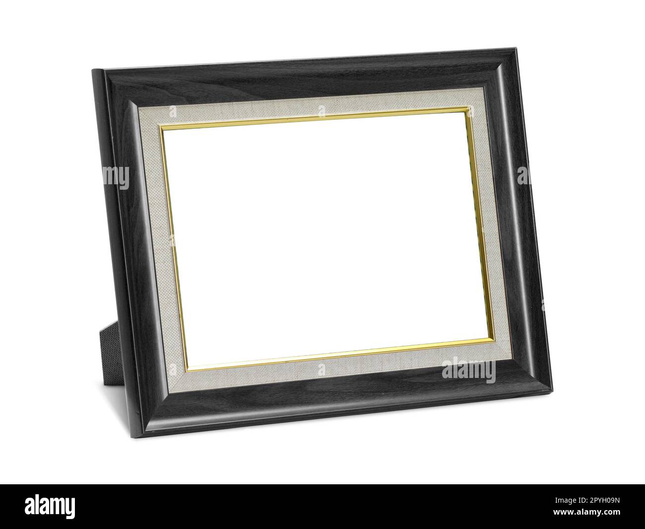 wooden desktop picture frame isolated on white Stock Photo