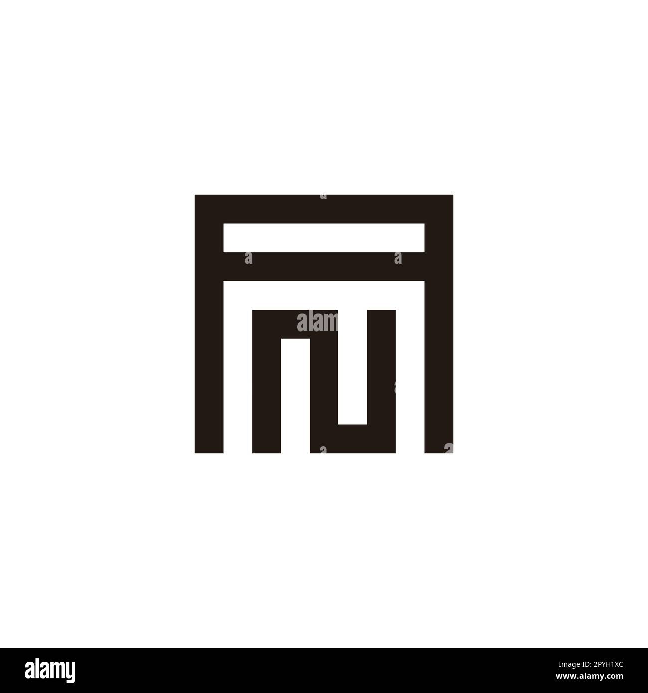 Letter A and N square geometric symbol simple logo vector Stock Vector ...