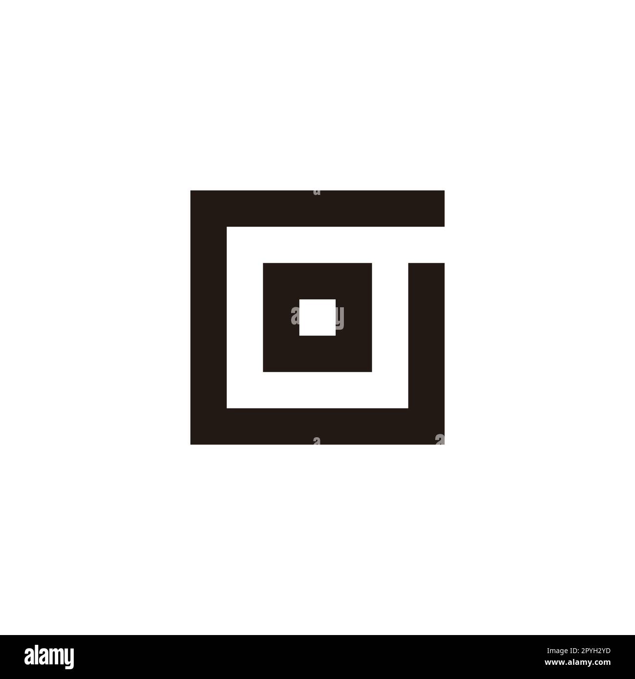 Letter o in G, square geometric symbol simple logo vector Stock Vector ...