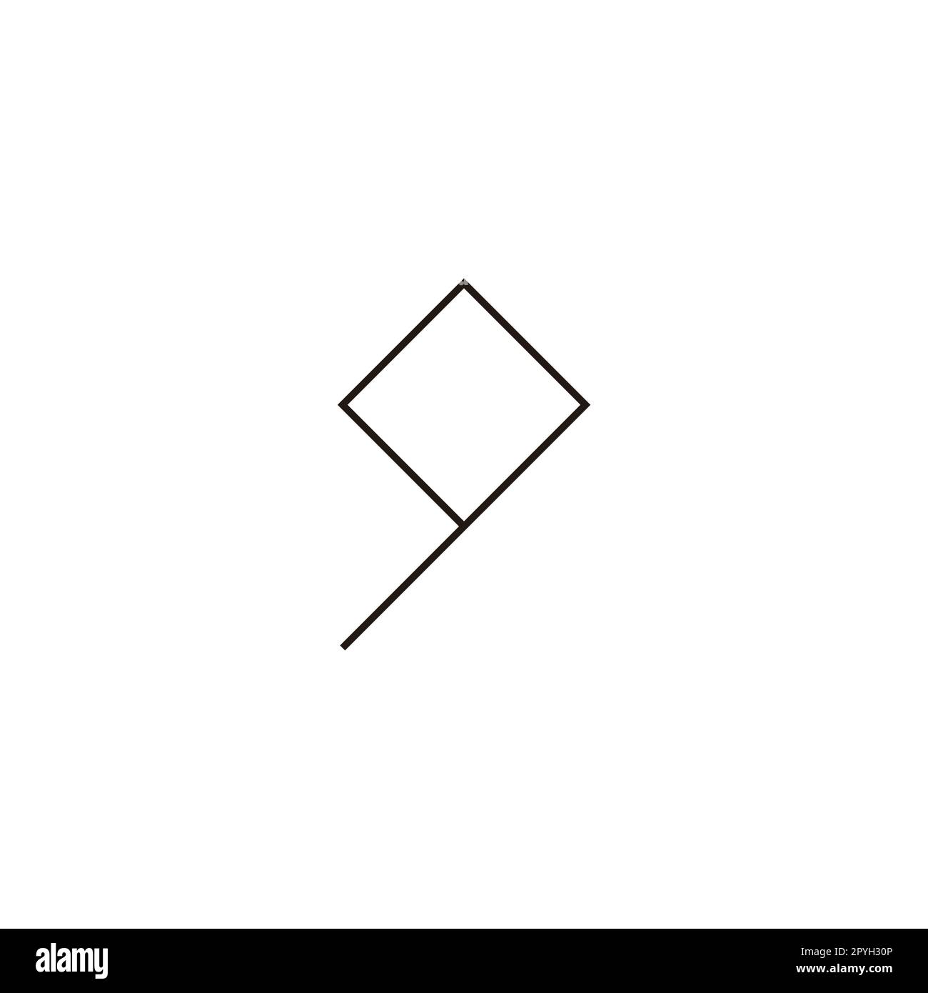 Number 9 line, square geometric symbol simple logo vector Stock Vector ...