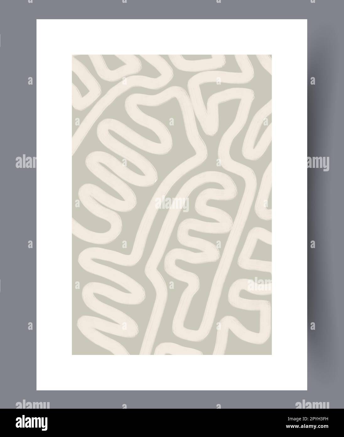 Abstract lines modern sketch wall art print Stock Photo Alamy