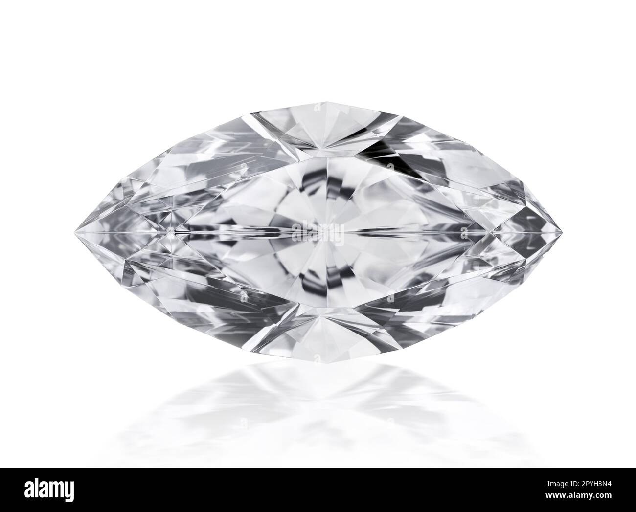 Dazzling diamond on white background Stock Photo - Alamy