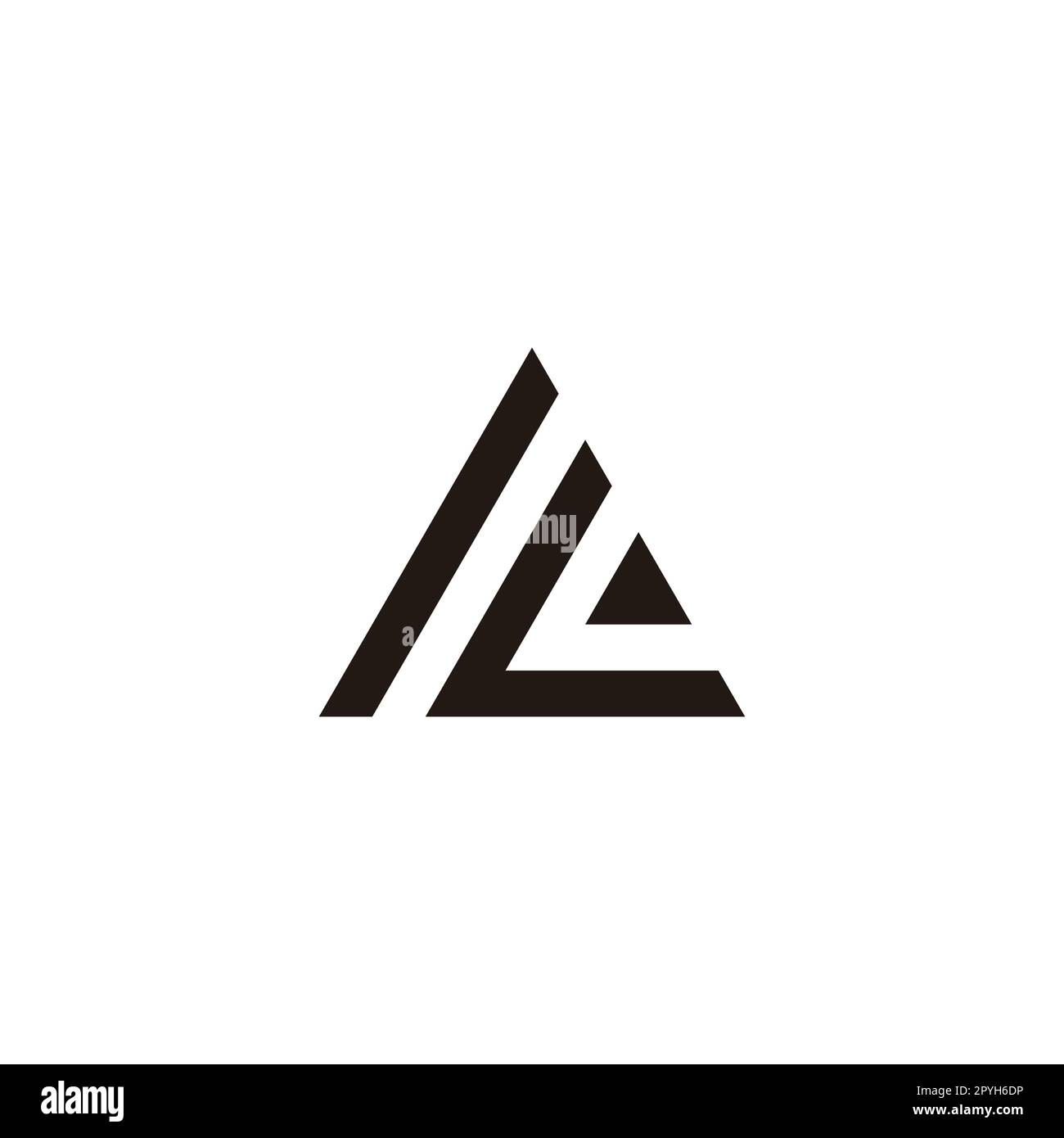 Letter M and L triangle geometric symbol simple logo vector Stock ...