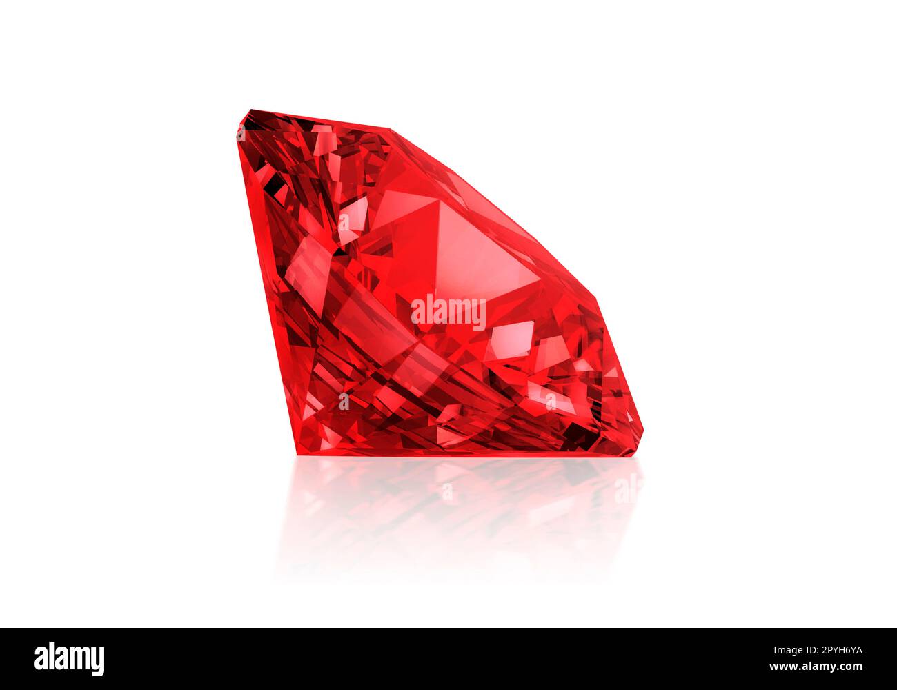 diamond Red on white background Stock Photo