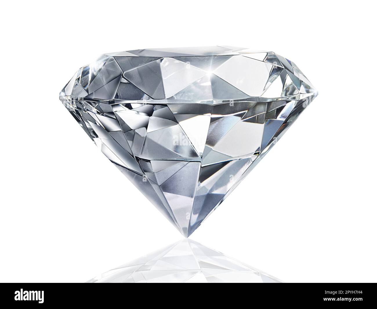 Dazzling diamond on white background Stock Photo