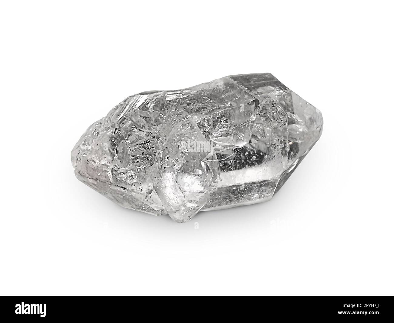 Large Rough Diamond Stone Isolated White Background Stock Photo by