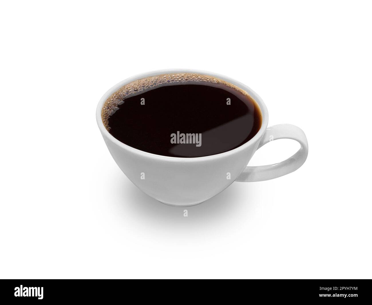 Cup of coffee isolated on white background Stock Photo - Alamy