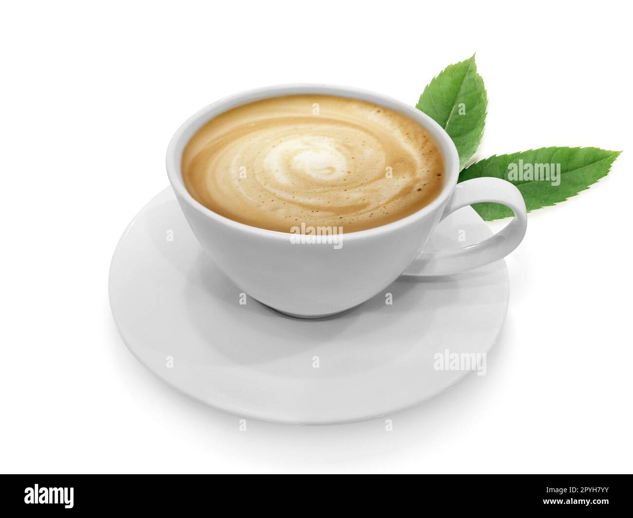 Cup of coffee isolated on white background Stock Photo - Alamy