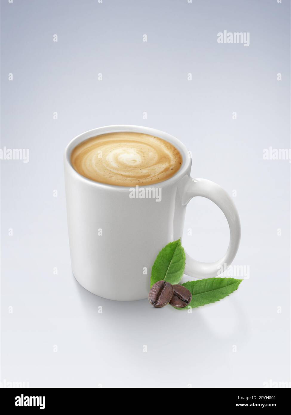Cup of coffee isolated on white background Stock Photo - Alamy