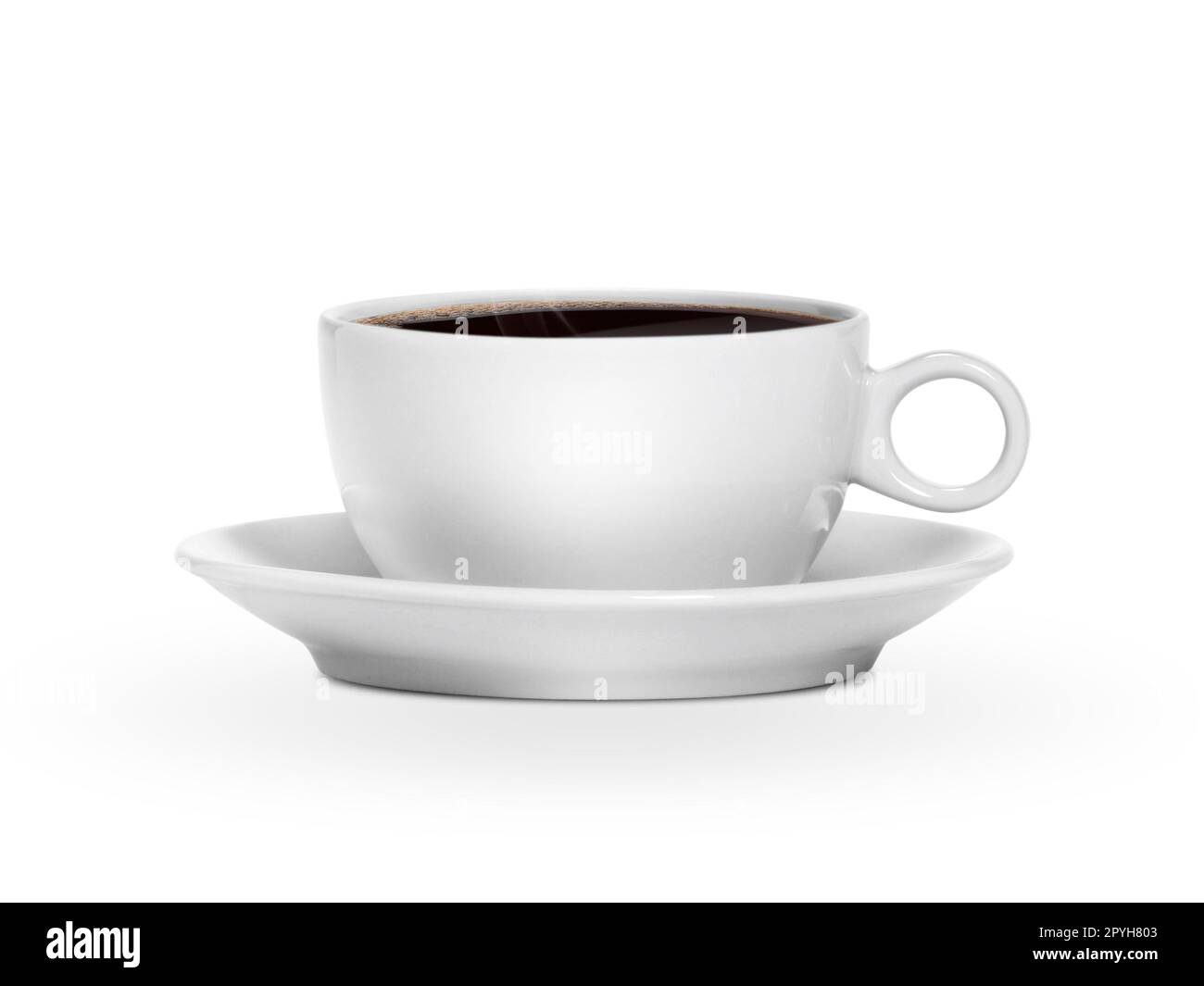 Cup of coffee isolated on white background Stock Photo - Alamy