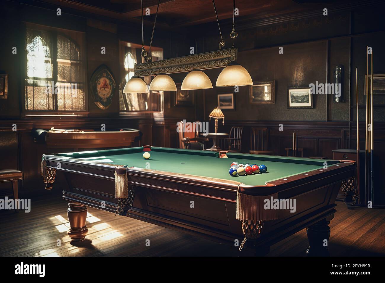 Billiards Room Capture a set of images that showcase a sophisticated