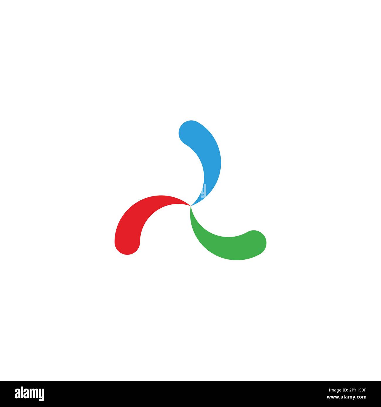 Three splashes, colorful geometric symbol simple logo vector Stock Vector