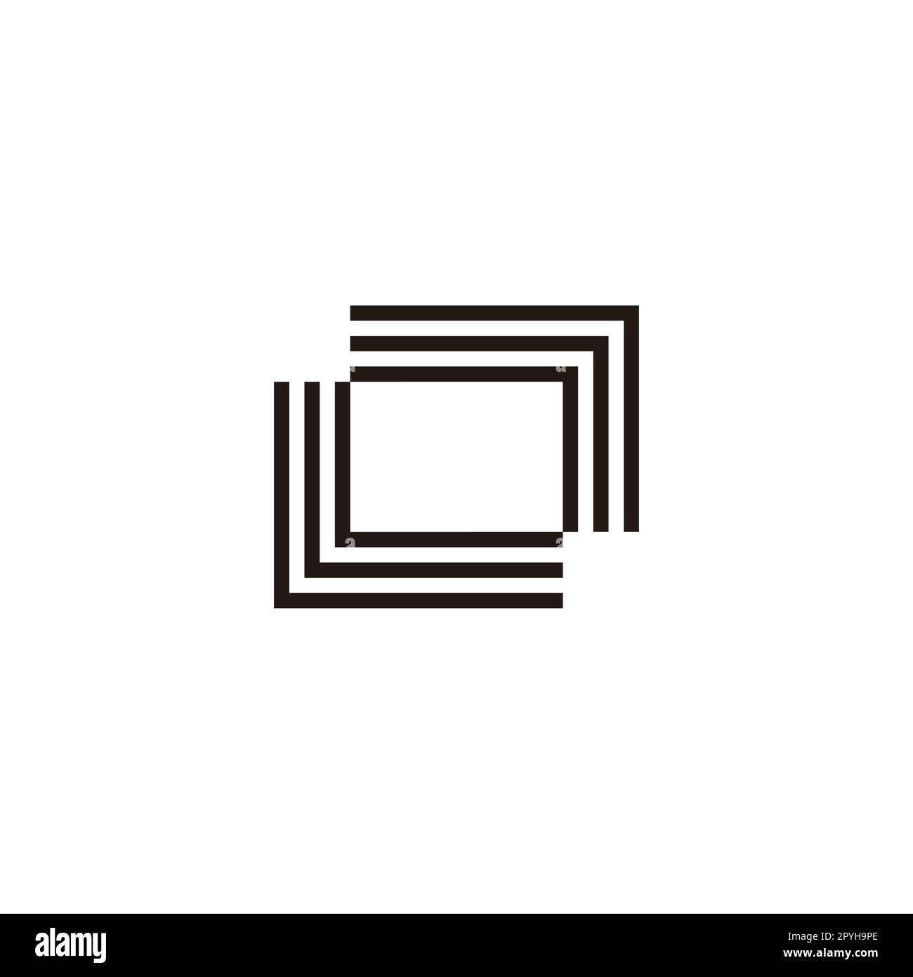 Frame, lines geometric symbol simple logo vector Stock Vector