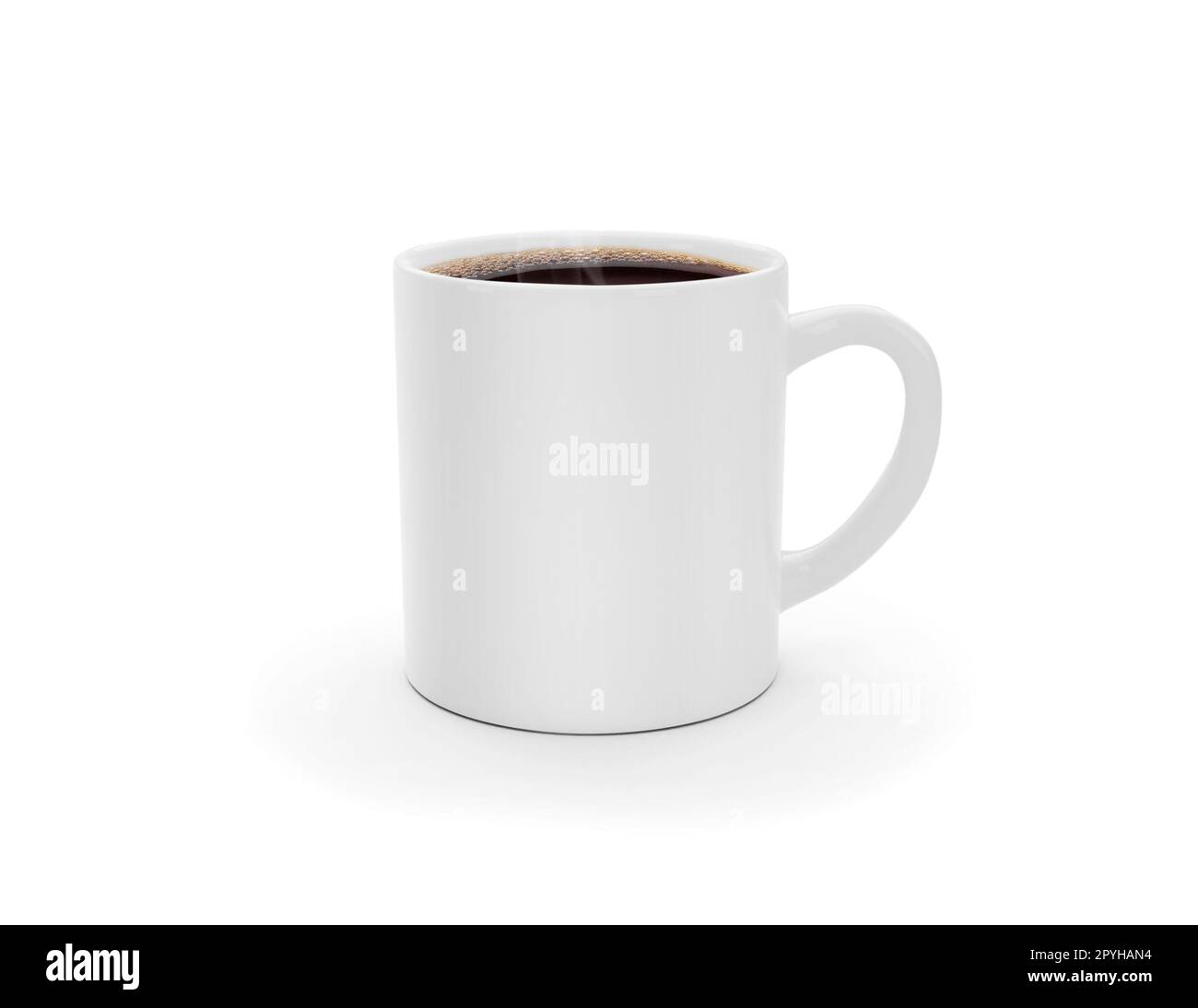 Cup of coffee isolated on white background Stock Photo - Alamy