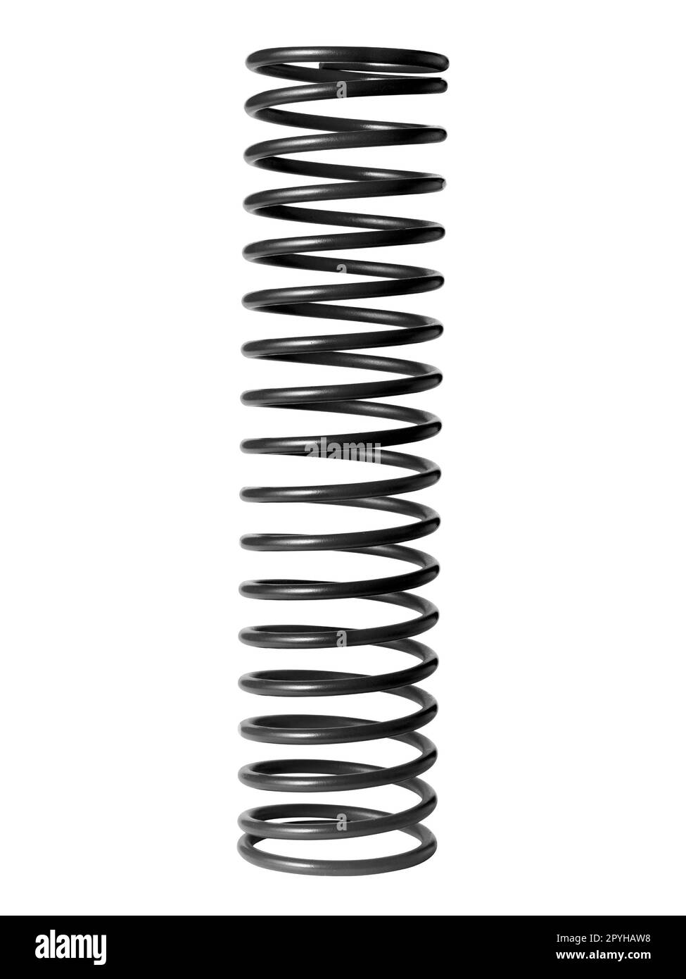 automotive suspension springs on a white background Stock Photo