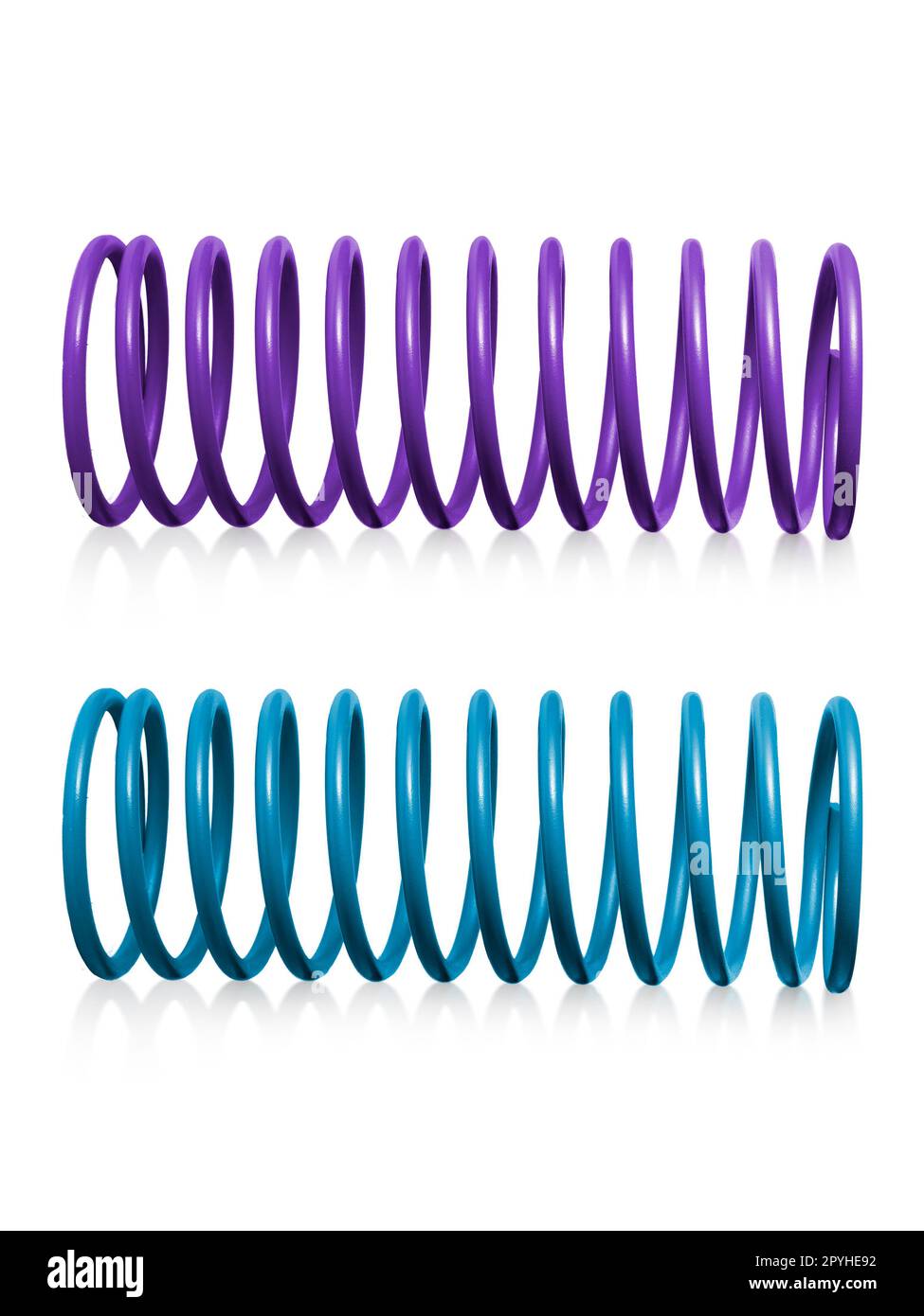automotive suspension springs on a white background Stock Photo Alamy