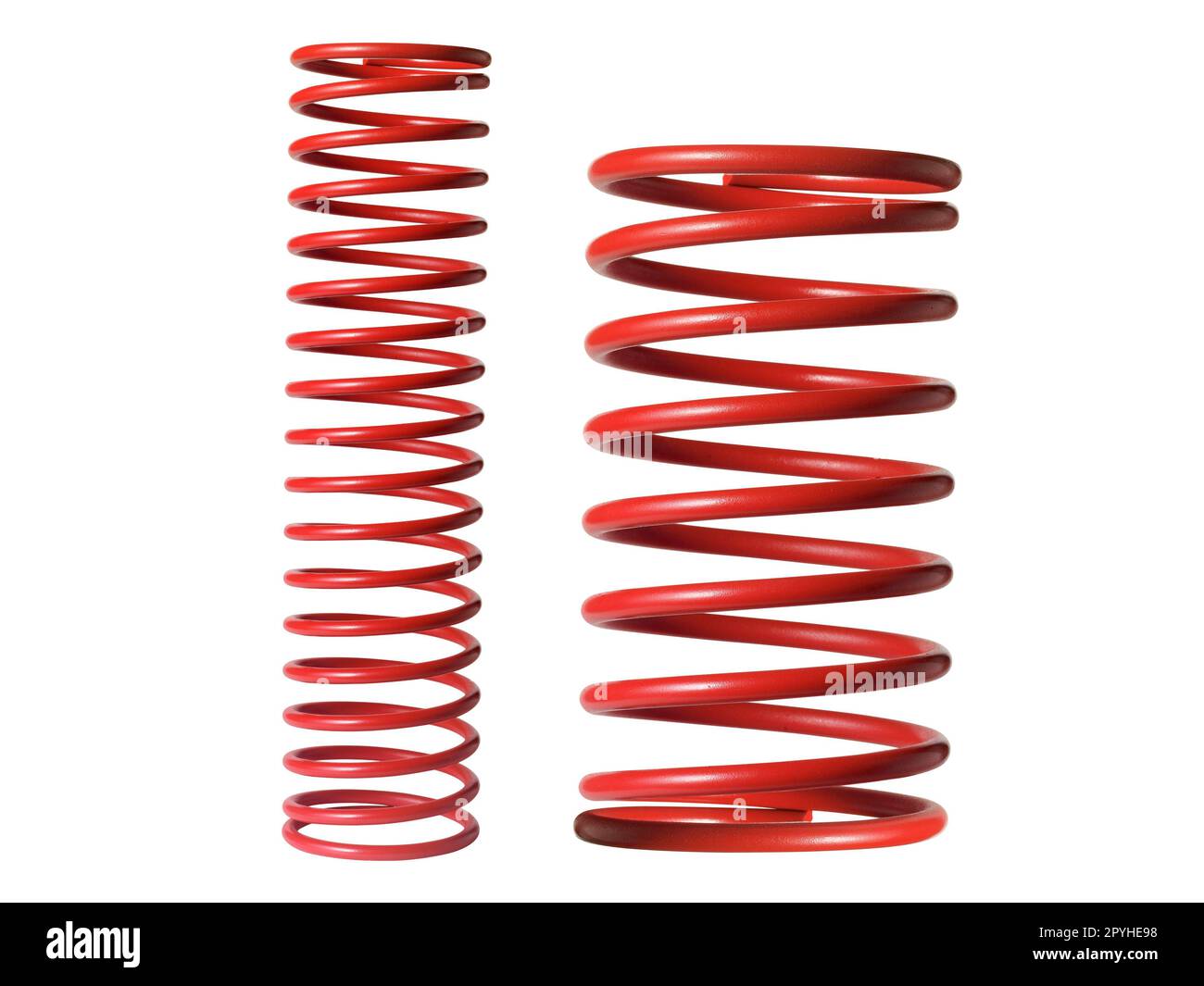 automotive suspension springs on a white background Stock Photo Alamy