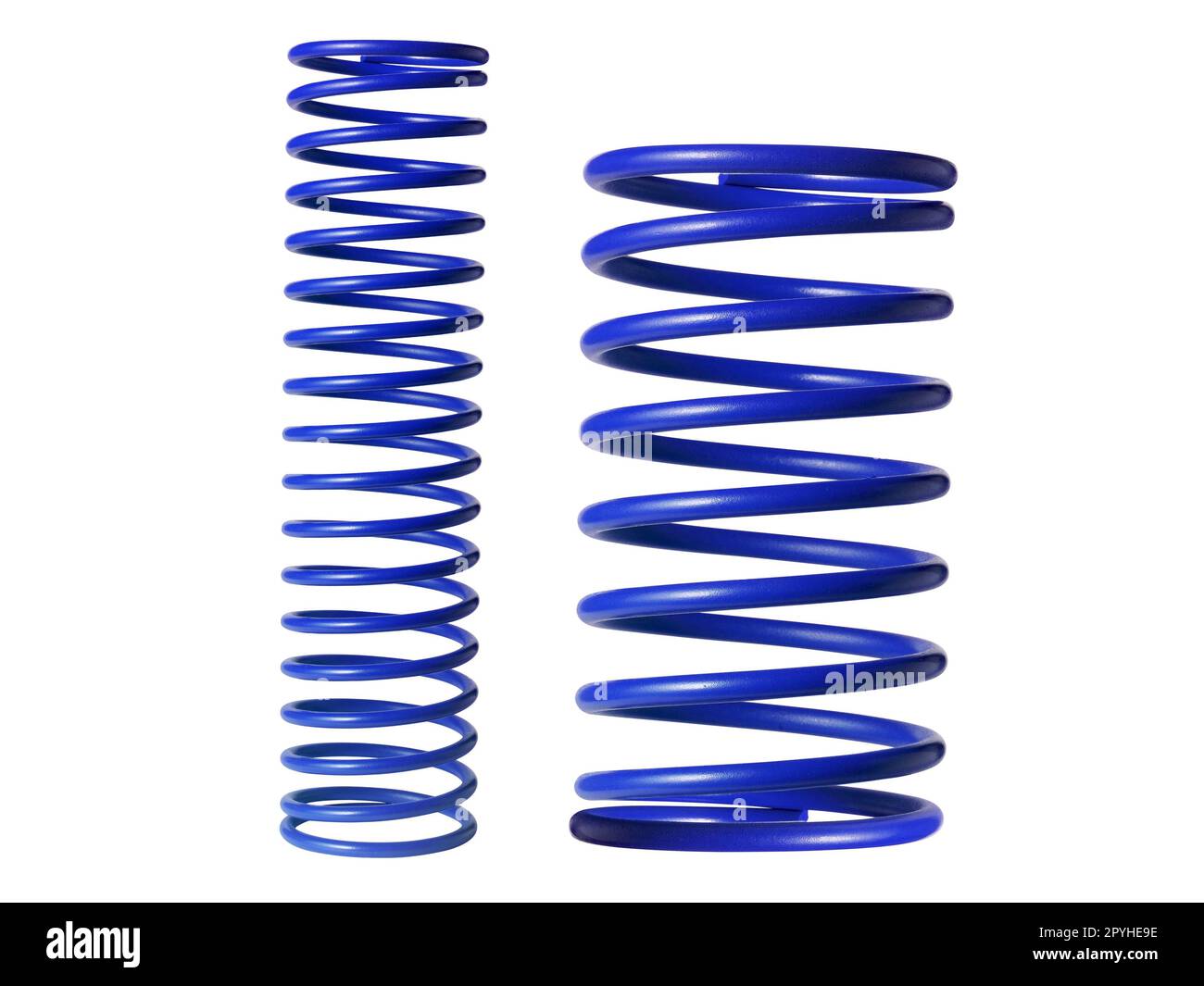 automotive suspension springs on a white background Stock Photo Alamy