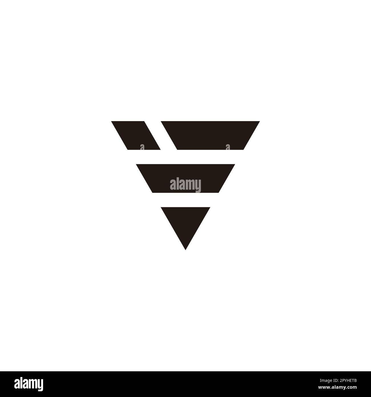 Letter t and E outlines, triangle geometric symbol simple logo vector Stock Vector