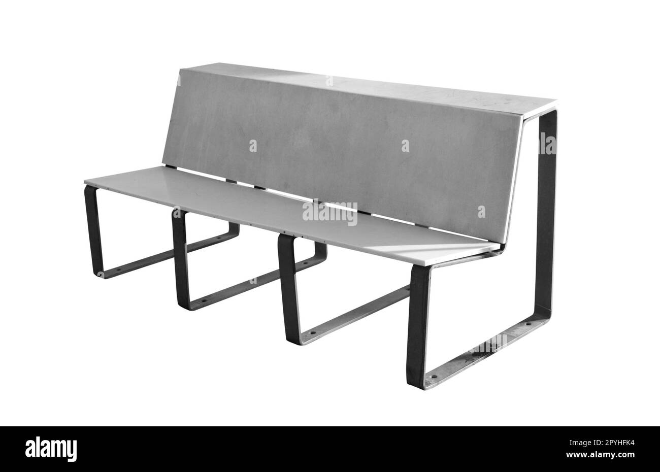 White iron garden bench Black and White Stock Photos & Images - Alamy
