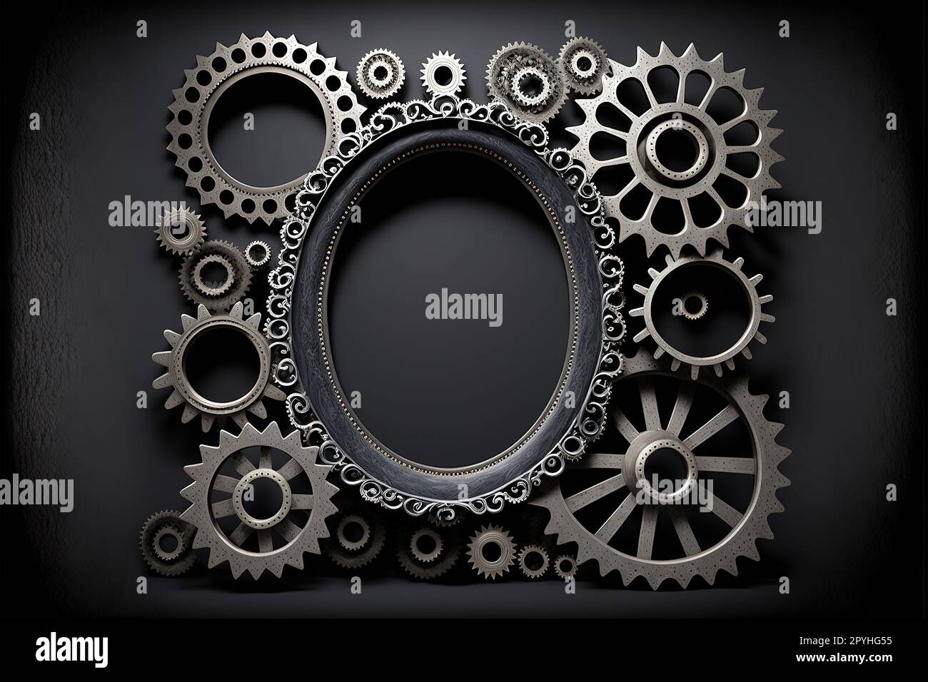 gears and cogs design frame Stock Photo Alamy