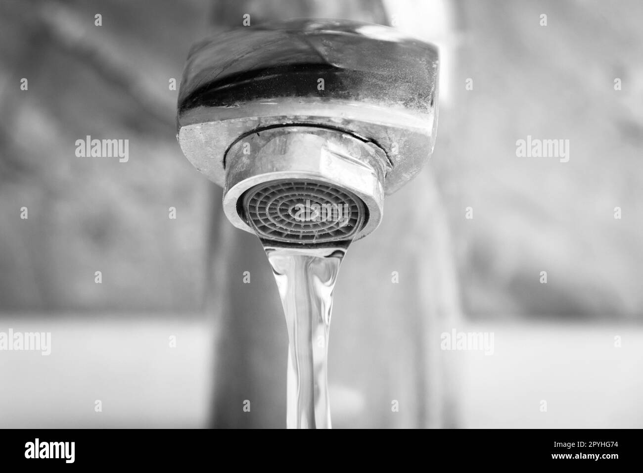 Running water tap Black and White Stock Photos & Images Alamy