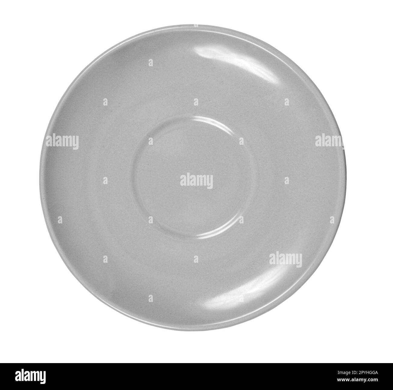 Grey plate isolated on white Stock Photo